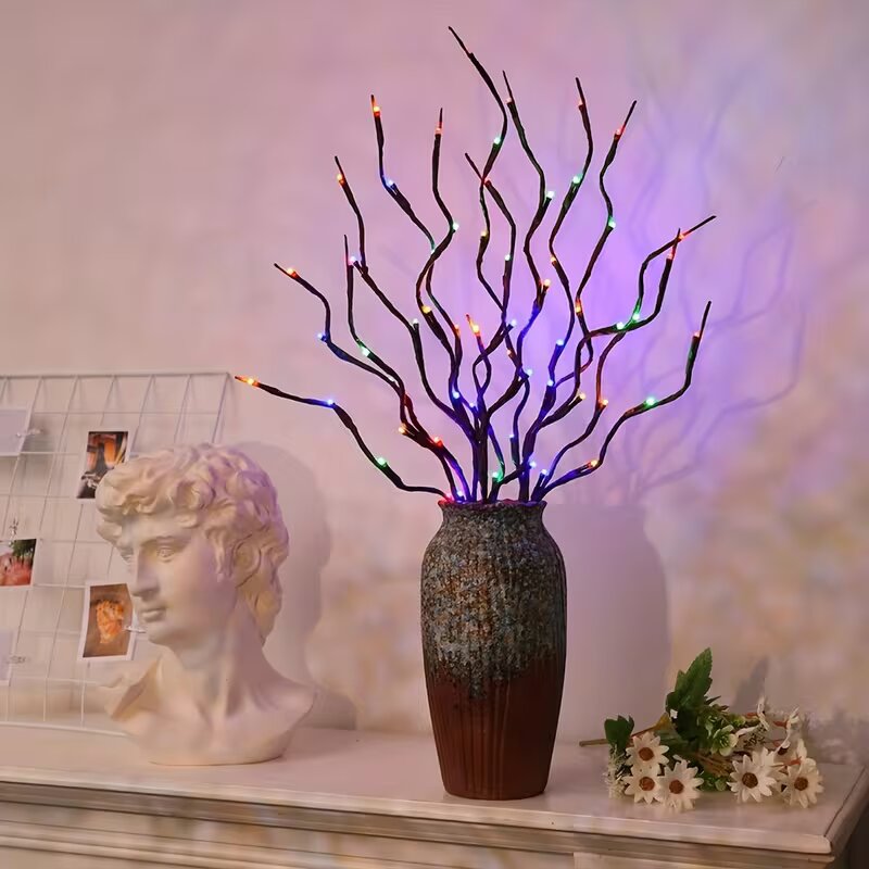 1/2PC 20LED 桜の枝ライト屋内屋外ホームデコレーシ - Outdoor Lighting Tree のレビューと価格