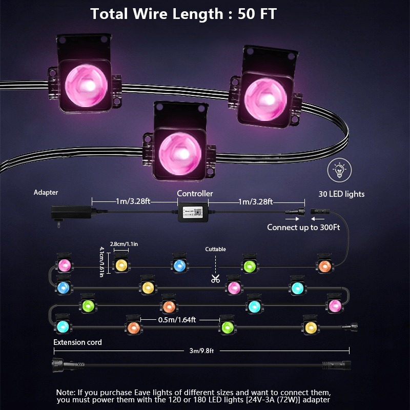 スマート屋外軒先ライト、常設屋外照明、IP67防水、アプリ制 - Outdoor Lighting Timer Switch のレビューと価格