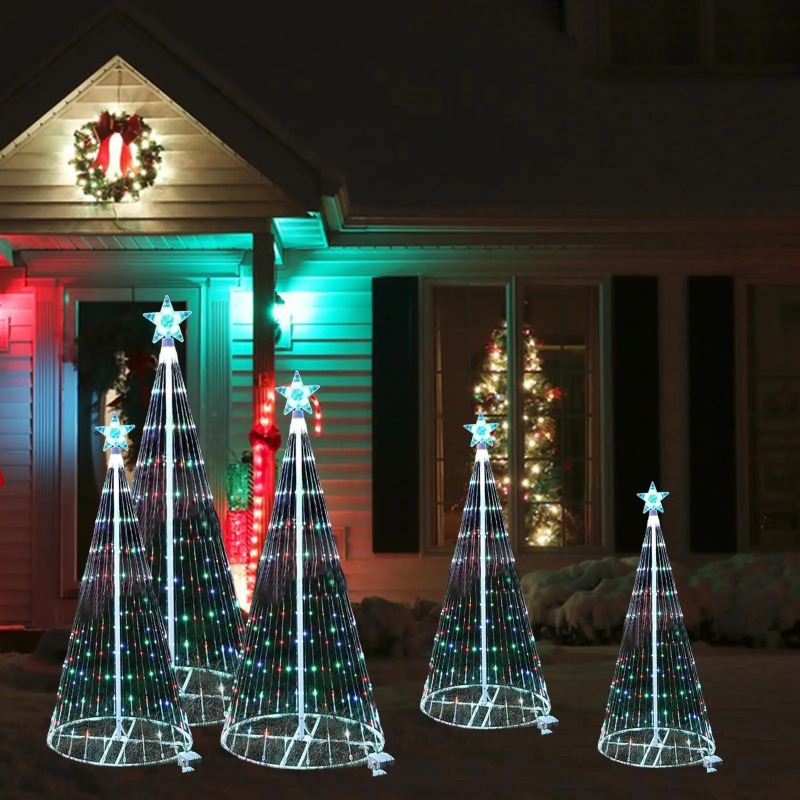 コントローラー付きLEDストリングライト,金属リング,クリス - Outdoor Lighting Tree のレビューと価格