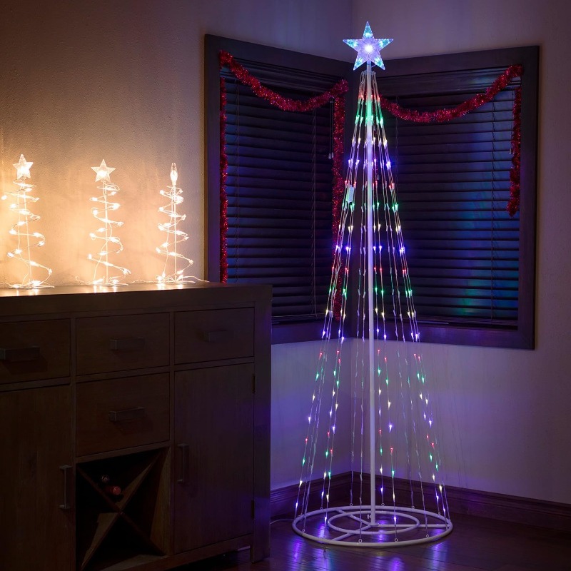 コントローラー付きLEDストリングライト,金属リング,クリス - Outdoor Lighting Tree のレビューと価格