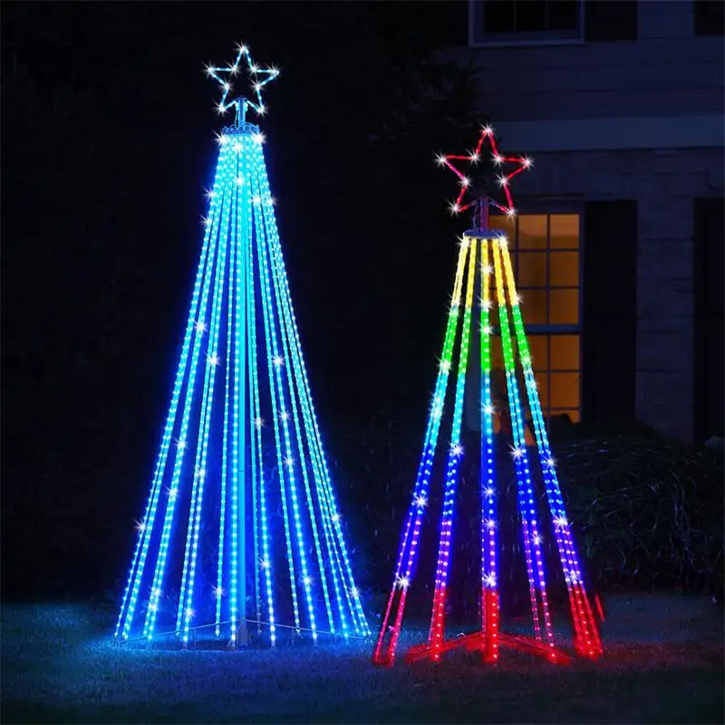 コントローラー付きLEDストリングライト,金属リング,クリス - Outdoor Lighting Tree のレビューと価格