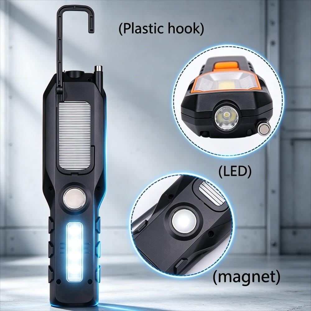 新しいLED作業灯、内蔵バッテリー、USB充電式、磁気回転式 - Outdoor Lighting Battery のレビューと価格