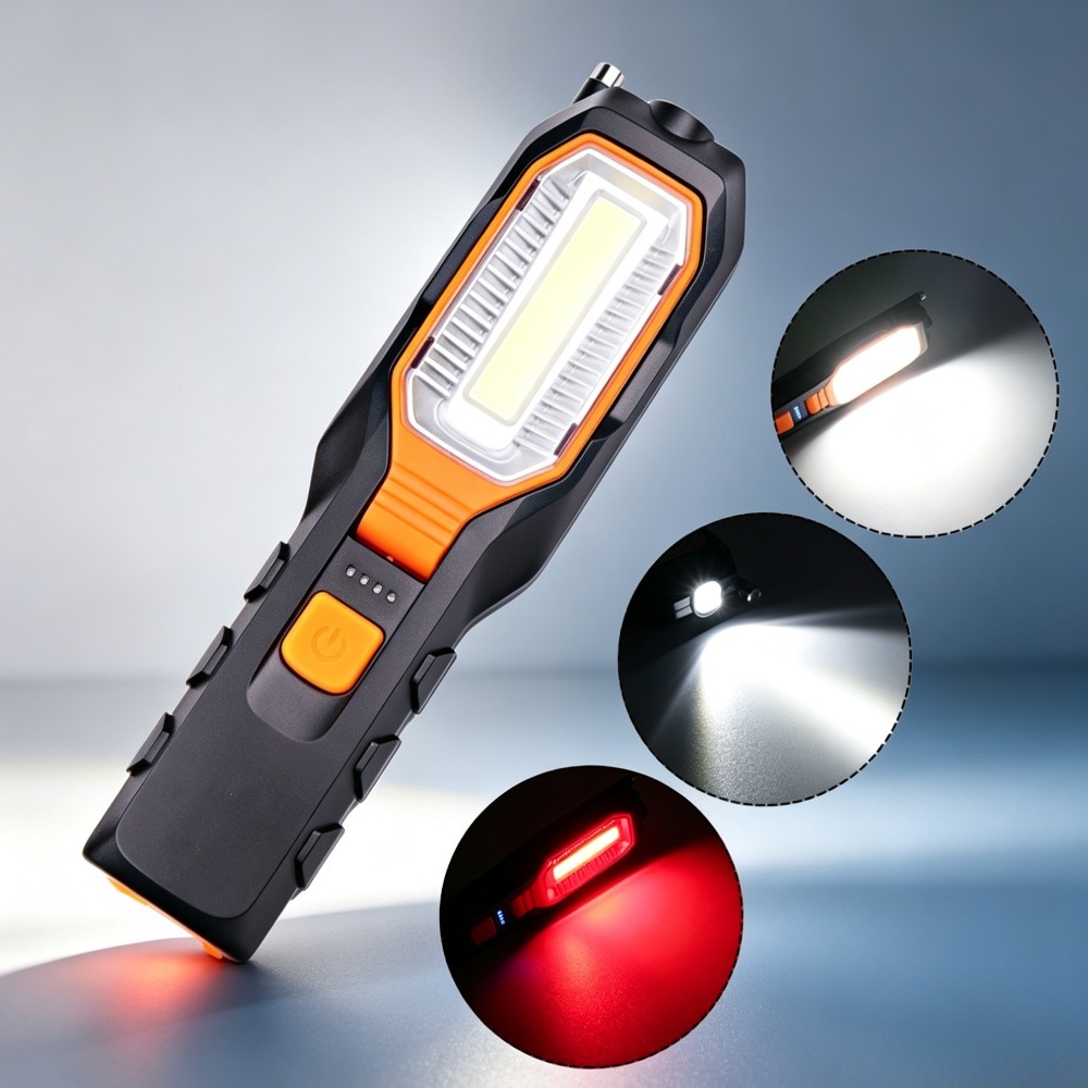 新しいLED作業灯、内蔵バッテリー、USB充電式、磁気回転式 - Outdoor Lighting Battery のレビューと価格