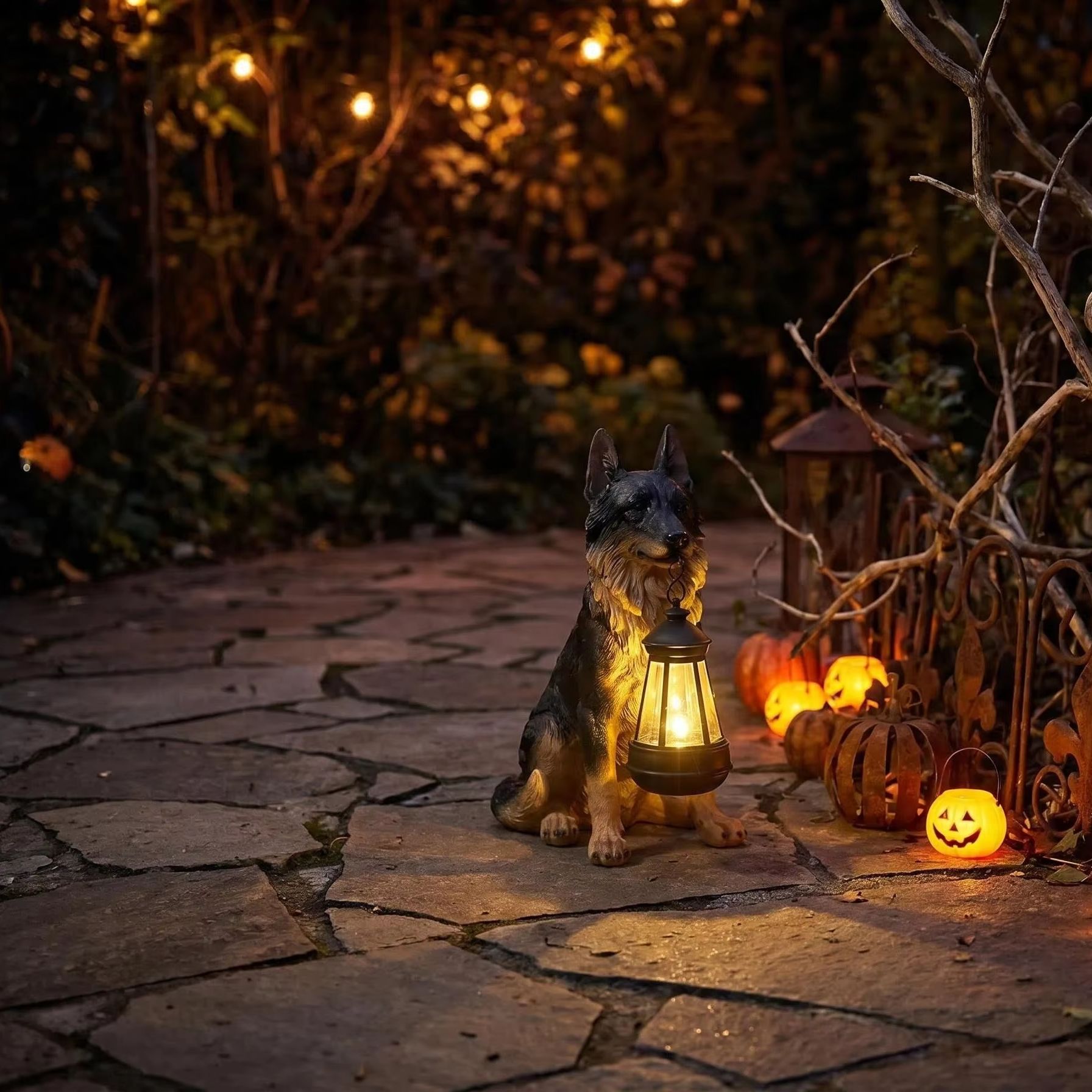 LEDジャーマンシェパードソーラースタチューライト、屋外庭園 - Outdoor Lighting Pathway のレビューと価格