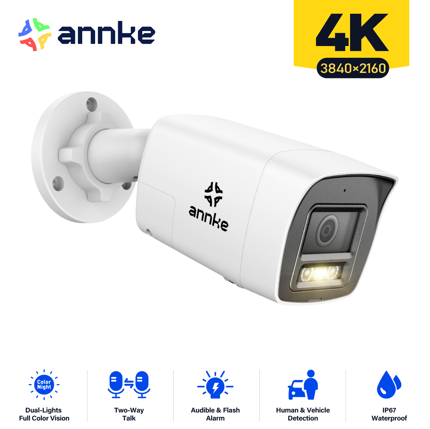 ANNKE-HD IPセキュリティカメラ,デュアルライト,オ - Outdoor Lighting Under Roof のレビューと価格