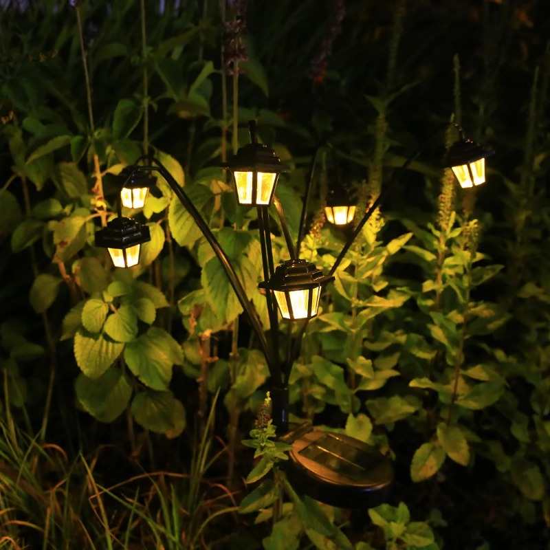 新しい光センサー付きソーラーミニパレスライト、6つの温白色L - Outdoor Lighting In Ground のレビューと価格