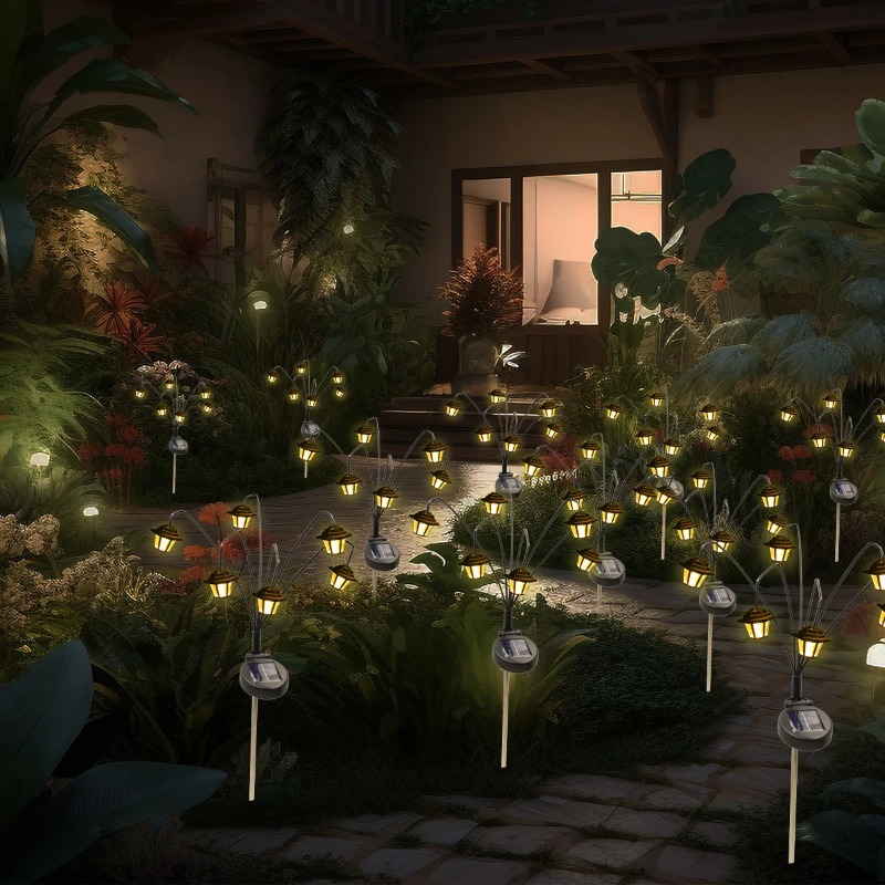 新しい光センサー付きソーラーミニパレスライト、6つの温白色L - Outdoor Lighting In Ground のレビューと価格