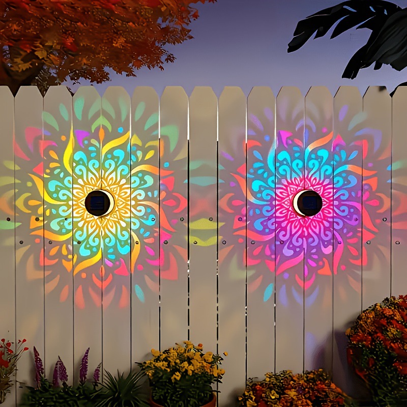 ソーラーLEDウォールライトマンダラプロジェクションランタン - Outdoor Lighting Ideas のレビューと価格