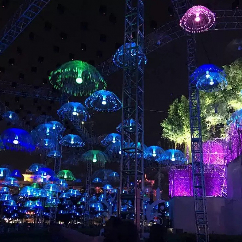 屋外防水吊り下げ式天井光ファイバーランプ クラゲランプ - Outdoor Lighting Under Roof のレビューと価格