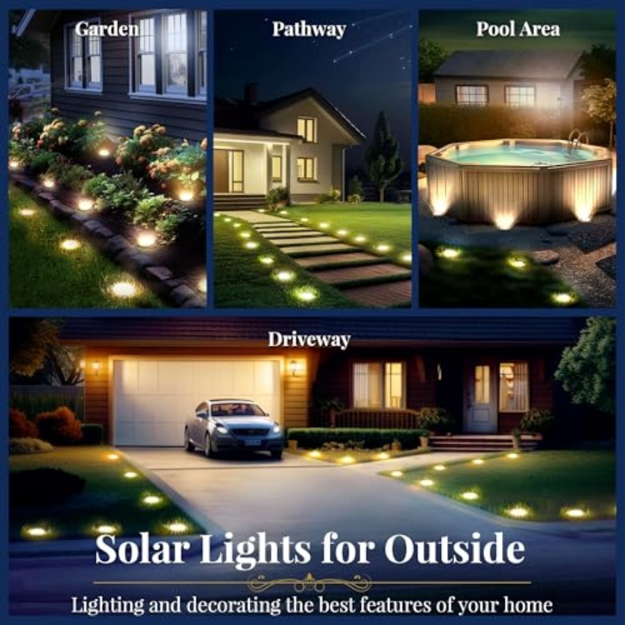 ソーラーグラウンドライト ソーラーライト 屋外防水 8 LE - Outdoor Lighting In Ground のレビューと価格