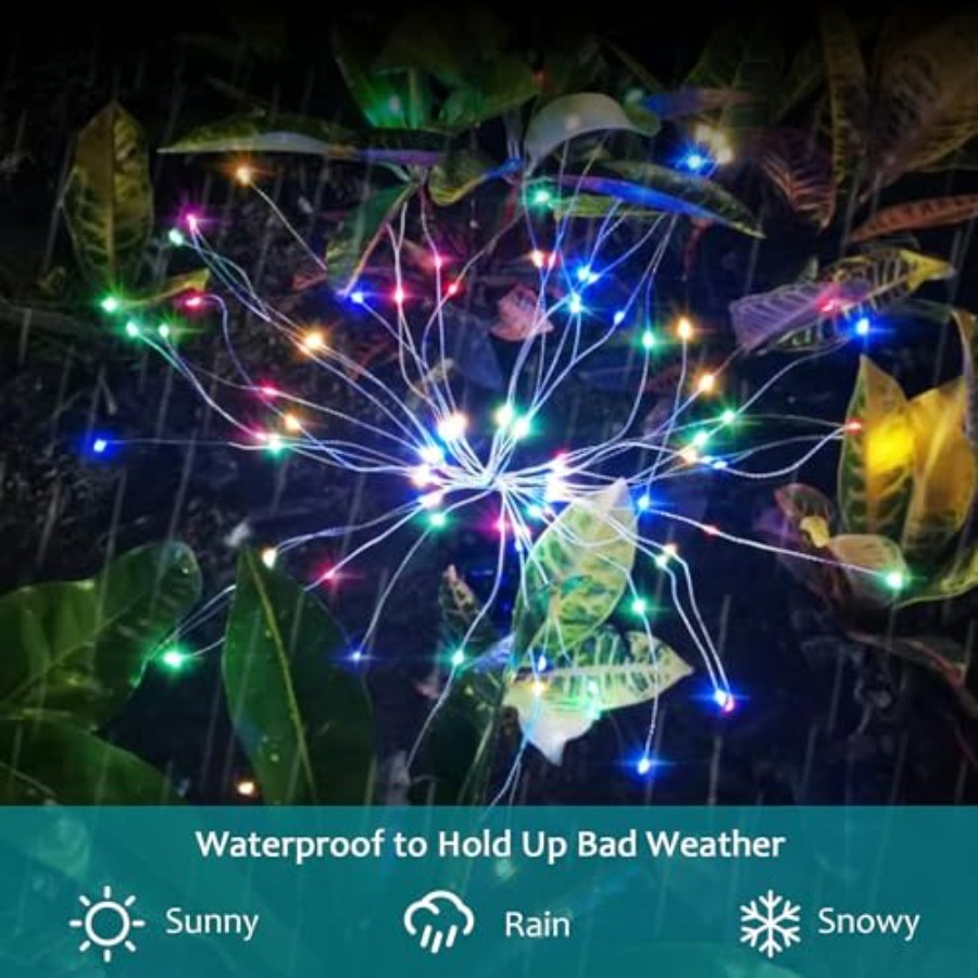 ソーラー花火ライト、照明モード付きソーラーライト、屋外防水、 - Outdoor Lighting Pathway のレビューと価格